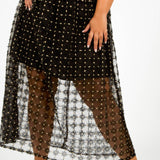 MESH STRAPPY DRESS plus-size - AMOUR781