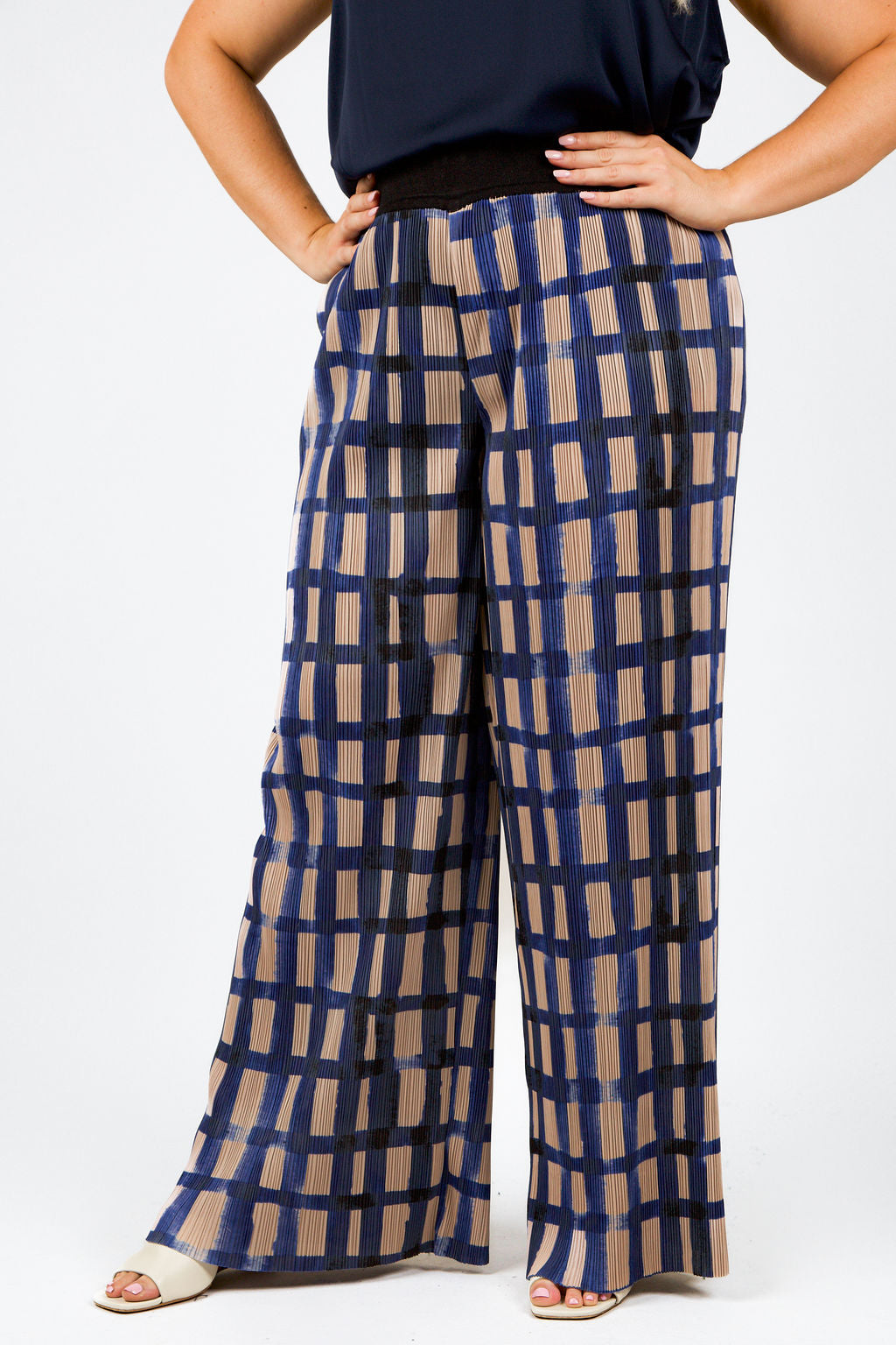 WATER COLOR CHECK TROUSERS - AMOUR781