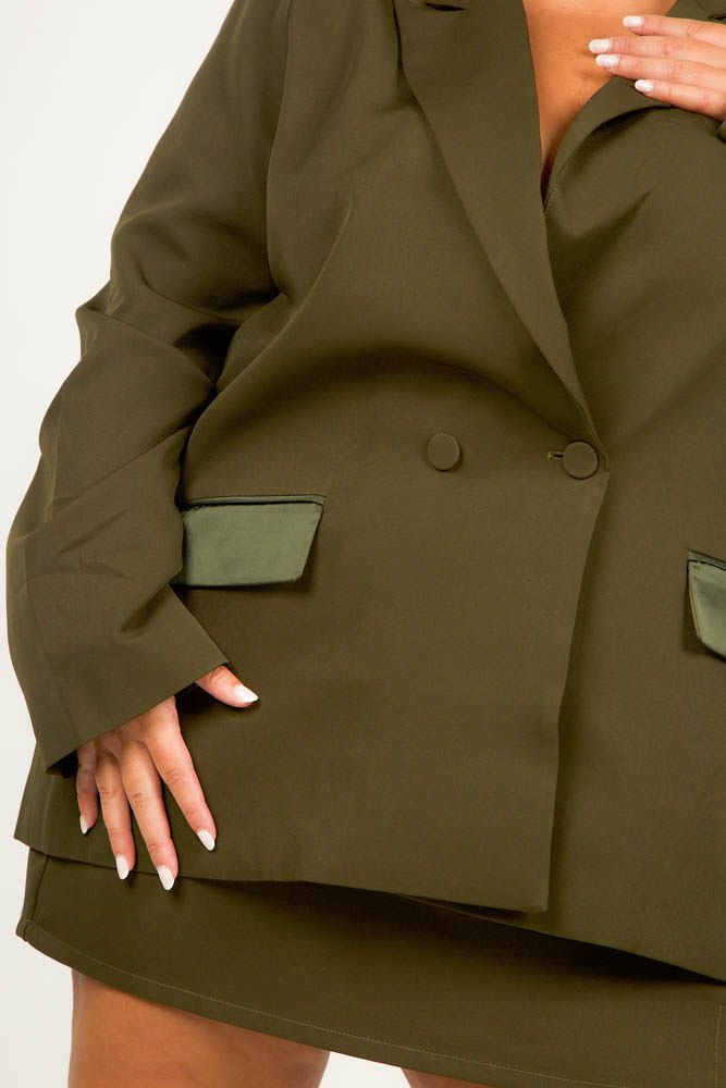 Khaki 54 Blazer Jacket Designed by Never Fully Dressed 