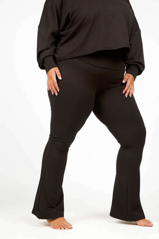 Folded Waistband Flare Pants designed by Kimberly C