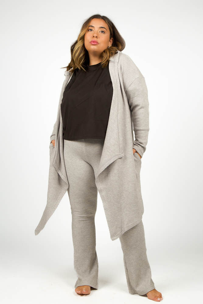 BRUSHED WAFFLE FLARE plus-size - AMOUR781