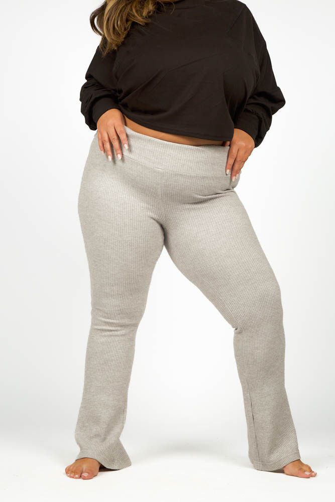 BRUSHED WAFFLE FLARE plus-size - AMOUR781