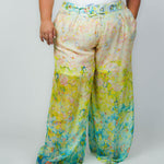 FLORIDA FLORAL OMBRE PANTS plus-size - AMOUR781