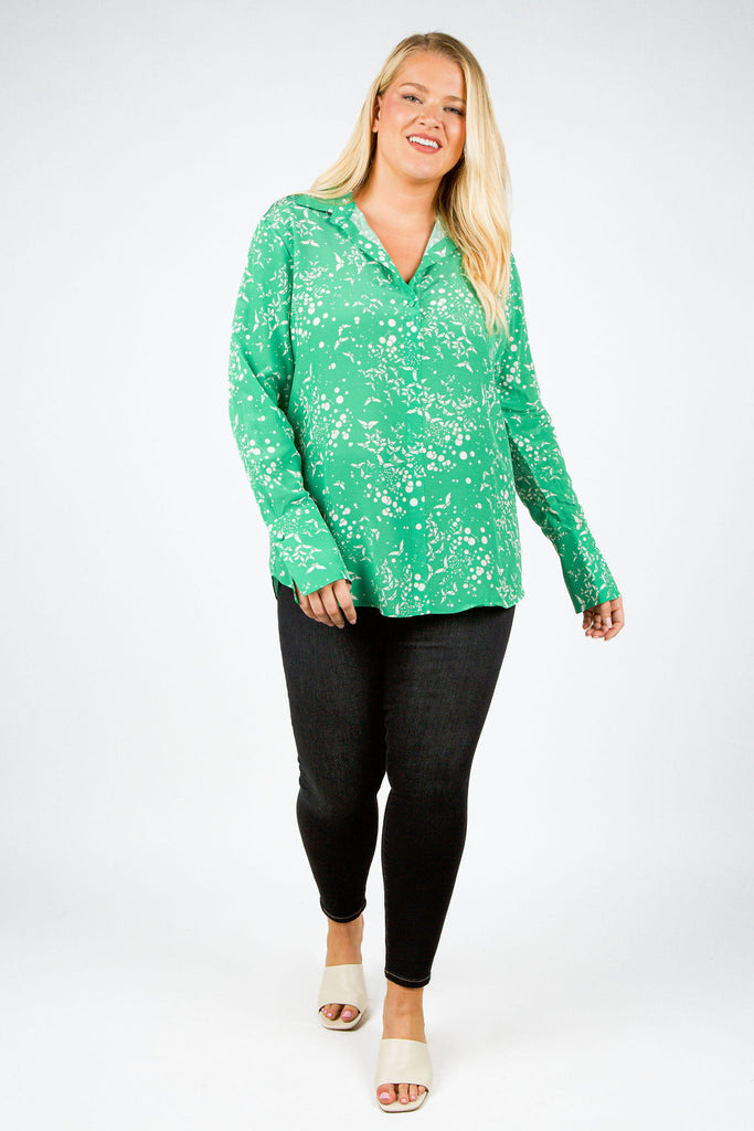 Daria French Cuff Silk Blouse Designed by Catherine Gee.