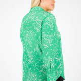 DARIA FRENCH CUFF SILK BLOUSE - Celestial Butterfly - AMOUR781