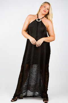 STRAPPY HALTER DRESS plus-size - AMOUR781