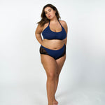 CLARIBEL LACE RIBBED BRALETTE & BOYSHORT SET plus-size - AMOUR781