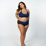 CLARIBEL LACE RIBBED BRALETTE & BOYSHORT SET plus-size - AMOUR781