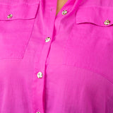 BLUR COTTON SHIRT WITH COLLAR plus-size - AMOUR781