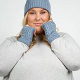 RECYCLED WISHBONE CABLE POM HAT plus-size - AMOUR781