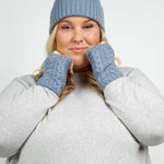 RECYCLED WISHBONE CABLE HANDWARMERS plus-size - AMOUR781