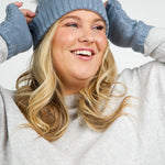 RECYCLED WISHBONE CABLE HANDWARMERS plus-size - AMOUR781