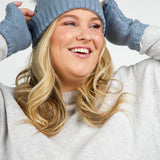 RECYCLED WISHBONE CABLE HANDWARMERS plus-size - AMOUR781