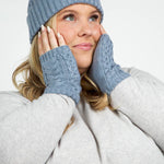 RECYCLED WISHBONE CABLE HANDWARMERS plus-size - AMOUR781