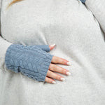 RECYCLED WISHBONE CABLE HANDWARMERS plus-size - AMOUR781