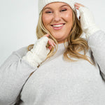 RECYCLED WISHBONE CABLE HANDWARMERS plus-size - AMOUR781