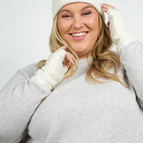 RECYCLED WISHBONE CABLE HANDWARMERS plus-size - AMOUR781