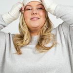 RECYCLED WISHBONE CABLE POM HAT plus-size - AMOUR781