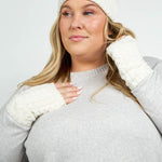 RECYCLED WISHBONE CABLE HANDWARMERS plus-size - AMOUR781