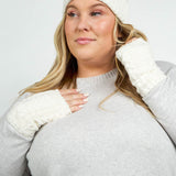 RECYCLED WISHBONE CABLE HANDWARMERS plus-size - AMOUR781