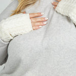 RECYCLED WISHBONE CABLE HANDWARMERS plus-size - AMOUR781