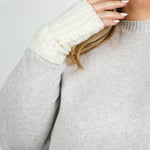 RECYCLED WISHBONE CABLE HANDWARMERS plus-size - AMOUR781