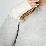 RECYCLED WISHBONE CABLE HANDWARMERS plus-size - AMOUR781