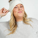 RECYCLED WISHBONE CABLE POM HAT plus-size - AMOUR781