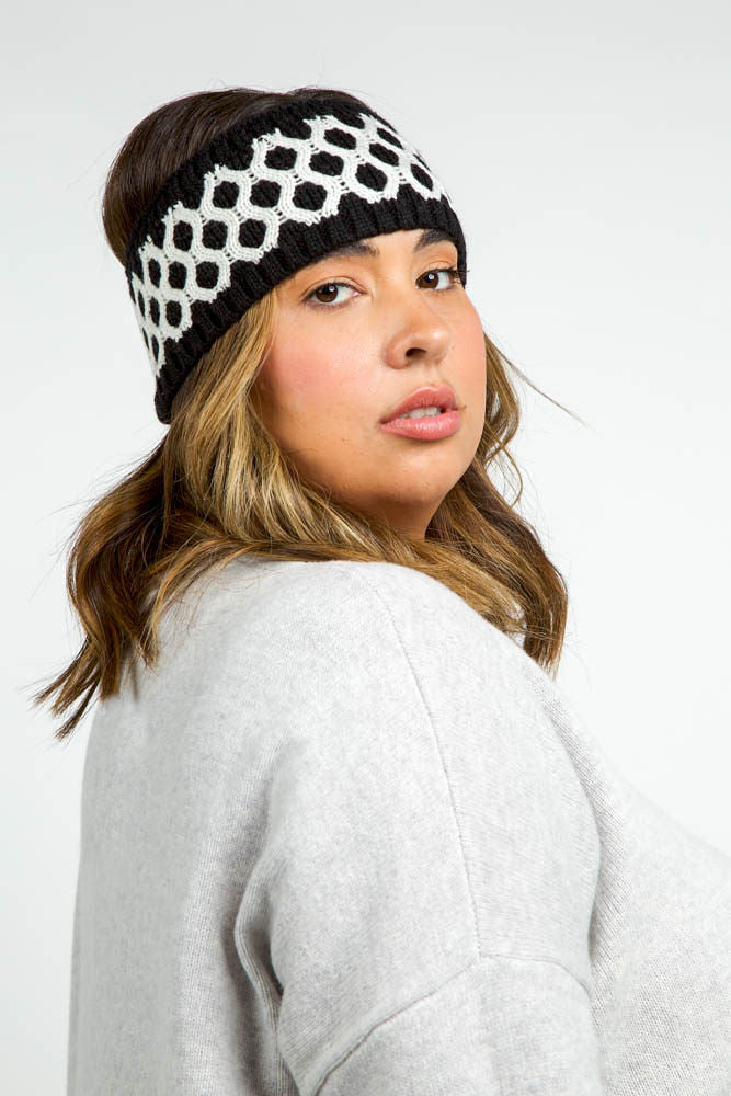 RECYCLED HONEYCOMB HEADBAND plus-size - AMOUR781