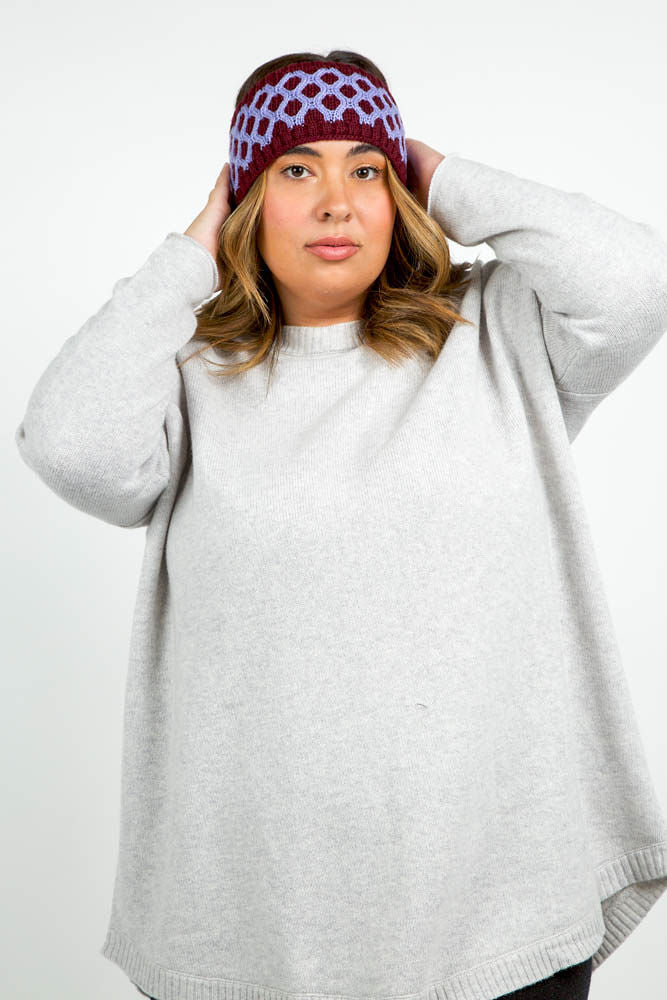 RECYCLED HONEYCOMB HEADBAND plus-size - AMOUR781