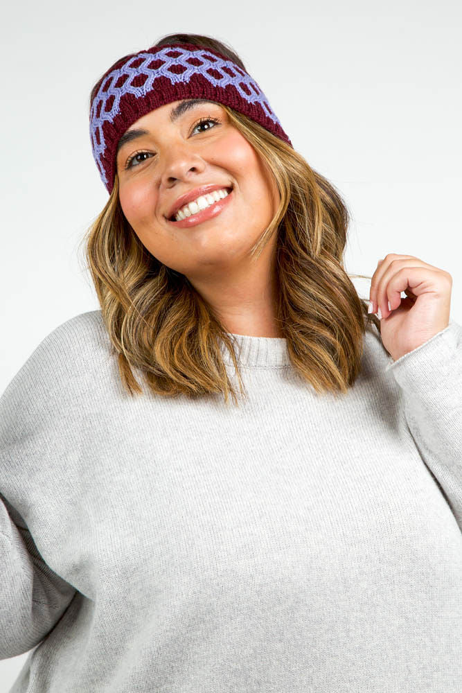 RECYCLED HONEYCOMB HEADBAND plus-size - AMOUR781
