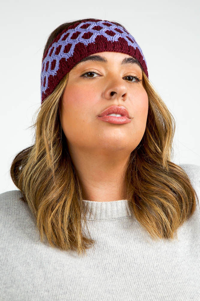 RECYCLED HONEYCOMB HEADBAND plus-size - AMOUR781