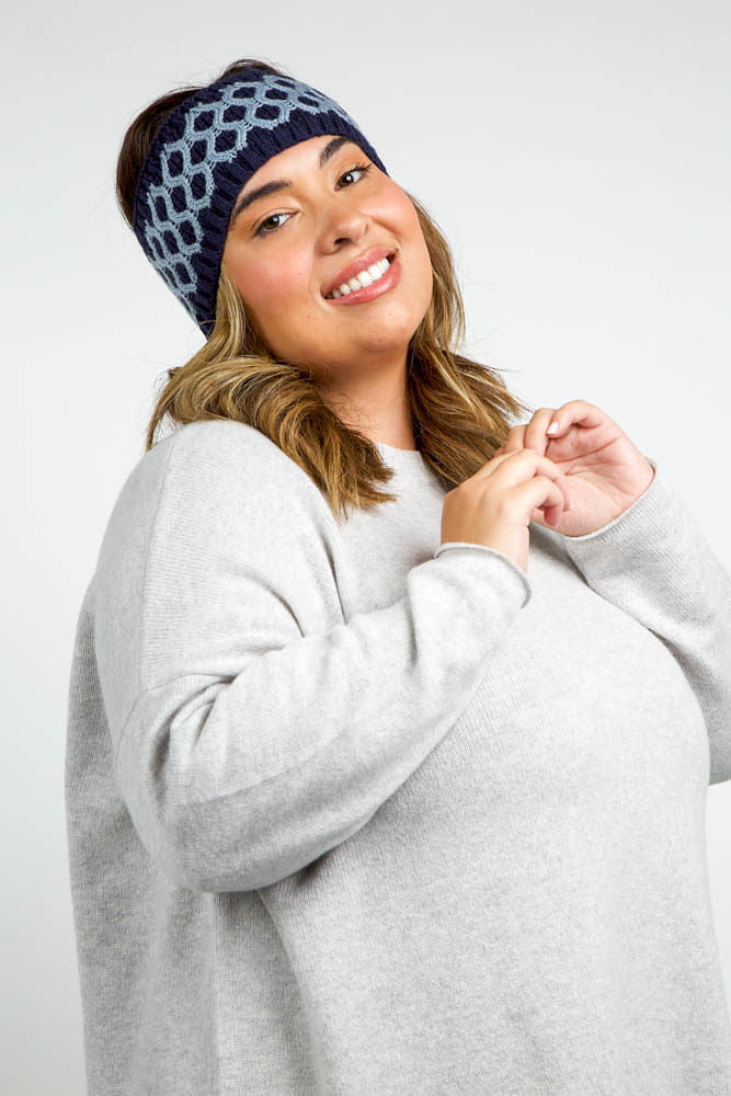 RECYCLED HONEYCOMB HEADBAND plus-size - AMOUR781