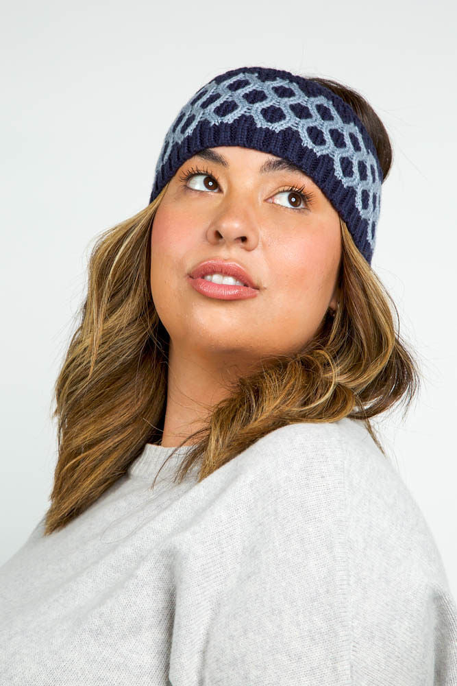 RECYCLED HONEYCOMB HEADBAND plus-size - AMOUR781