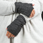 RECYCLED WISHBONE CABLE HANDWARMERS plus-size - AMOUR781