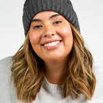 RECYCLED WISHBONE CABLE POM HAT plus-size - AMOUR781