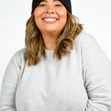 RECYCLED WISHBONE CABLE POM HAT plus-size - AMOUR781
