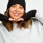 RECYCLED WISHBONE CABLE HANDWARMERS plus-size - AMOUR781