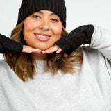 RECYCLED WISHBONE CABLE HANDWARMERS plus-size - AMOUR781