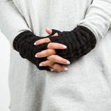 RECYCLED WISHBONE CABLE HANDWARMERS plus-size - AMOUR781