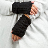 RECYCLED WISHBONE CABLE HANDWARMERS plus-size - AMOUR781