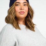 RECYCLED WISHBONE CABLE POM HAT plus-size - AMOUR781