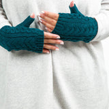 RECYCLED WISHBONE CABLE HANDWARMERS plus-size - AMOUR781