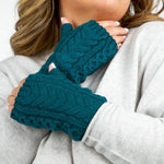 RECYCLED WISHBONE CABLE HANDWARMERS plus-size - AMOUR781