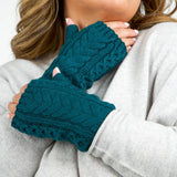 RECYCLED WISHBONE CABLE HANDWARMERS plus-size - AMOUR781