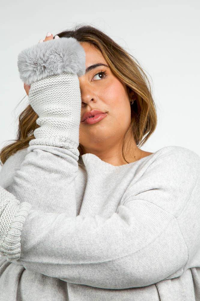ARMWARMERS with FAUX FUR - AMOUR781