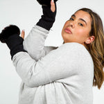 ARMWARMERS with FAUX FUR plus-size - AMOUR781