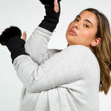 ARMWARMERS with FAUX FUR plus-size - AMOUR781