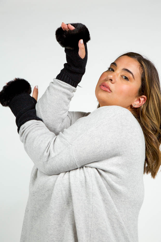ARMWARMERS with FAUX FUR - AMOUR781