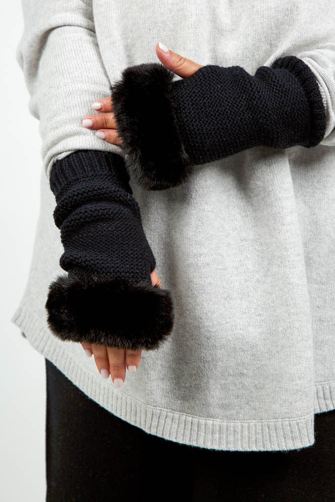 ARMWARMERS with FAUX FUR plus-size - AMOUR781